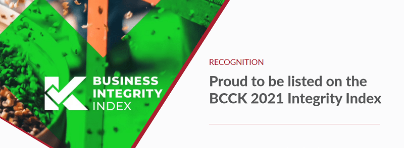 ALN Kenya Listed on BCCK’s 2021 Integrity Index